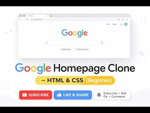 How to Build #google Homepage Clone with HTML & CSS Only | Code with #AI