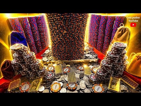 Worlds tallest poker chip tower high limit coin pusher 