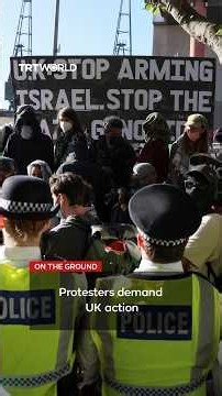 Protesters in London demand tough government action over Israel