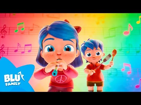 Unique Orchestra | Musical Instruments 🎺 BLU FAMILY💙 Nursery Rhymes and Kids Songs