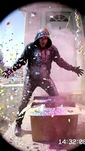 Package Thief Gets COVERED in Glitter on Camera 🎉 [CCTV Footage] #asmr