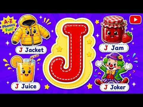 **J for Jacket | J for Juice | J for Jam | J for Joker | ABC Alphabet Learning for Kids**