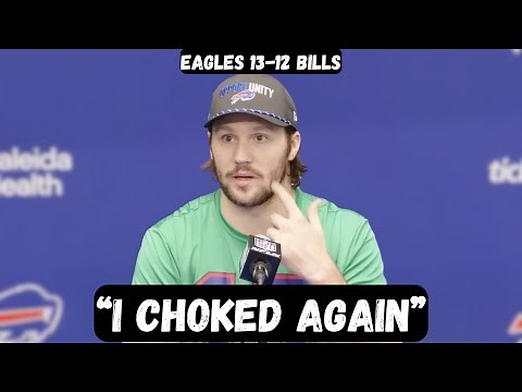 Josh Allen ADMITS he CHOKED on last throw - Postgame Press Conference - Eagles vs Bills