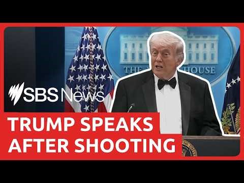 Donald Trump speaks after White House Correspondents' dinner shooting
