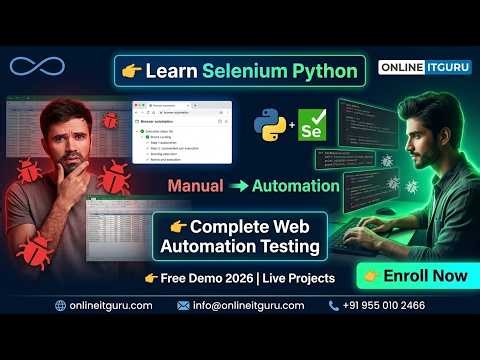 Selenium with Python | Automate Web Testing From Zero to Expert Demo | Live Projects | OnlineITGuru