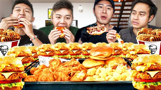 KFC mukbang challenge vs Zach Choi