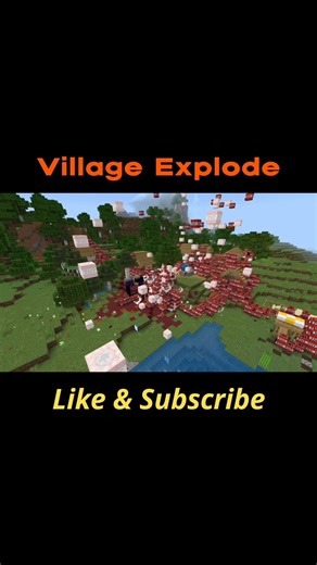 Huge Explode by TNT in Minecraft #minecraft #gaming #sgaura