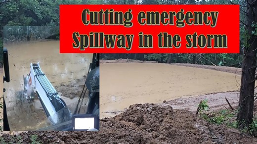 Pond dam overflow emergency fix during heavy rain: What happened