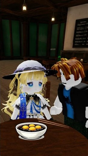 Bacon Hair takes food from a little anime girl