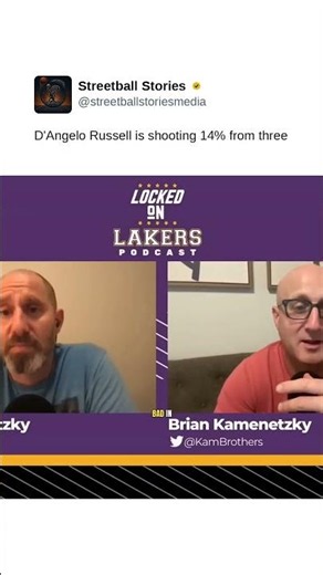 D'Angelo Russell is shooting 14% from three