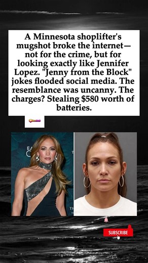 Minnesota Shoplifter's Mugshot Goes Viral for Looking Like J.Lo #jenniferlopez #viral #shorts