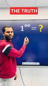1^infinite ? | 1 Power Infinity | 1 की घात ∞ क्या होगा? #maths #mathstricks