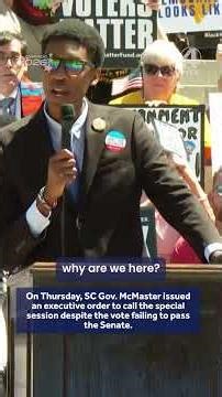 Protesters gather on Statehouse steps to oppose redistricting in South Carolina