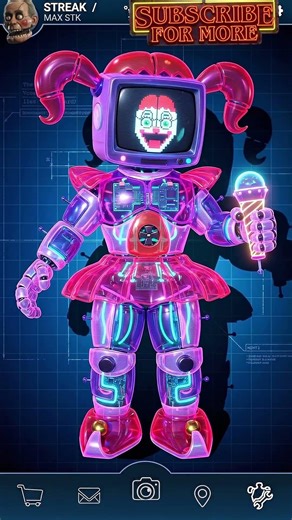 Vaporwave Circus Baby five nights at freddys (FNAF) animatronic animation #shorts