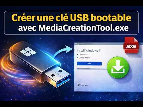 Créer une clé USB bootable Windows (méthode officielle simple et rapide)