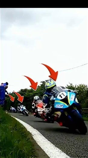 CLOSE CALL! 🏍️ Riders Fly Past at EXTREME Speed | Isle of Man TT #shorts #racing