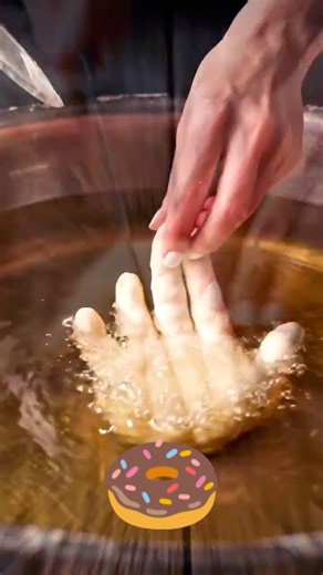 😱 I Fried a “Human Hand” Made of Dough… And It Exploded in Oil 🔥🍩 #donuts #sweet #kids