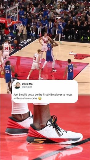 Embiid dropped 31 PTS in no-show socks 😭 (h/t dmai21/X)