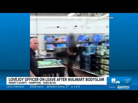 Georgia officer seen bodyslamming man at Walmart