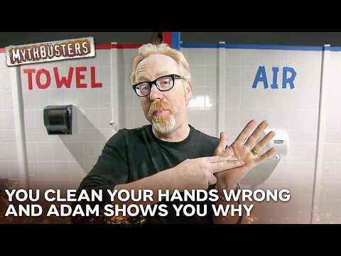 Are Hand Dryers Really Cleaner Than Paper Towels? | MythBusters