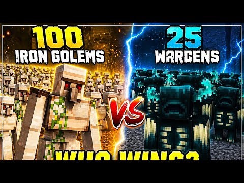 100 Iron Golems vs 25 Wardens in MINECRAFT😱 Who Wins?#minecraft #ytviral #viral‪@TechnoGamerzOfficial‬