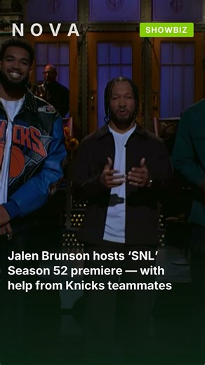 Jalen Brunson hosts ‘SNL’ Season 52 premiere — with help from Knicks teammates #shorts