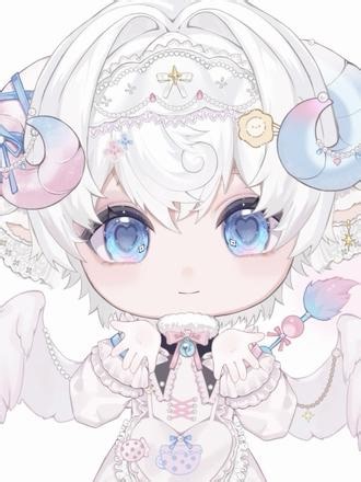 【Q版live2d模型展示】棉花糖小羊 #Q版live2d #live2d #语音厅 #虚拟主播 画师：我建模：@仓鼠花槐 剪辑：@纱糖sato