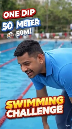 “One Breath 50M Swim 😳 No Air Challenge!”