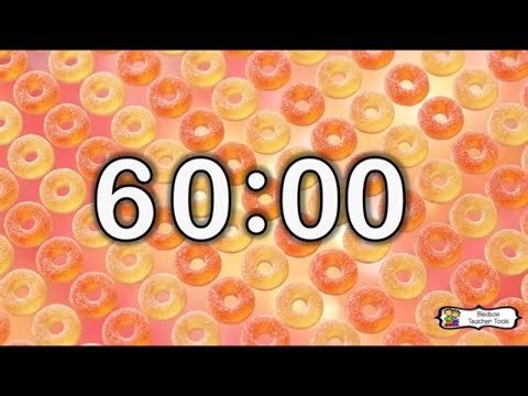 60 Minute Timer ⏱️ | No Background Music | 🍑 Y2K Gummy Peach Rings