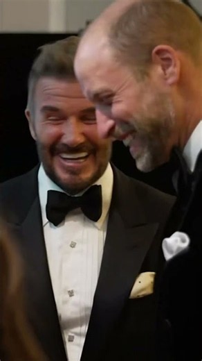 David Beckham Reunites With Prince William at Royal Film Performance
