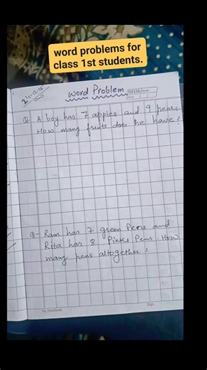 #Addition word problem. Practice #education questions for class 1st students. #kidslearnwithconcept #Beginners Kids learn with concept | Kids learn with concept