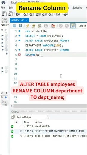 SQL Series Day 14 | ALTER TABLE | Modify, rename or delete columns from an existing SQL table.