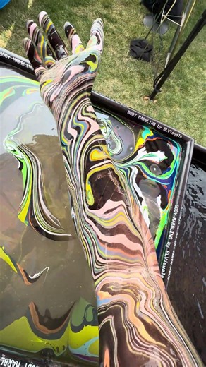 Body Marbling myself at Watershed Festival 117