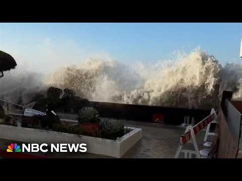Flooding in California as Tropical Storm Rachel heads for coast