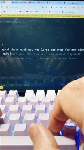 Monkeytype Speed Test #keyboard #mechanical #keyboardsounds