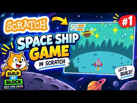 I Built a Space Shooting Game in Scratch 🚀 | Build by Block #1