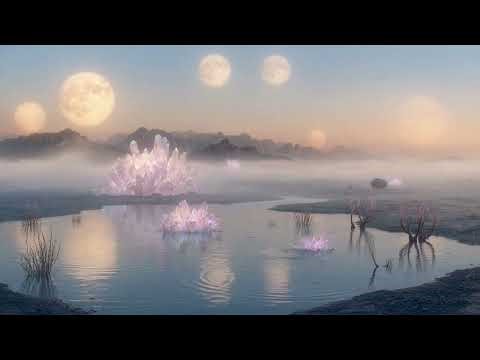 Alien rain over a silent lake | Sci-fi ambience 🌧️🌌