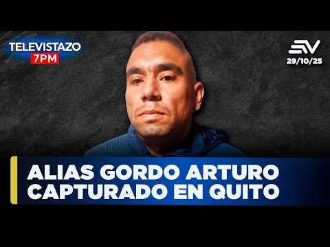 Alias ​​Gordo Arturo, leader of Los Lobos in Quito, arrested by the Police | Televistazo 7PM🔴#LIVE