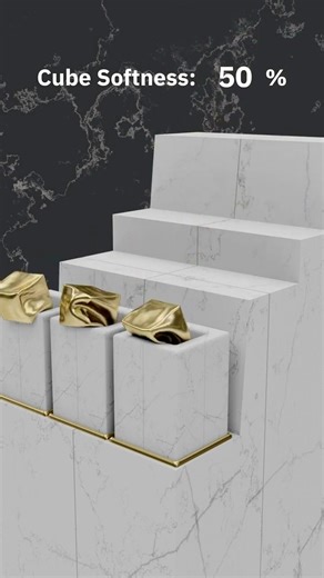 0% vs 100% soft cube in drop simulation #shorts #physics