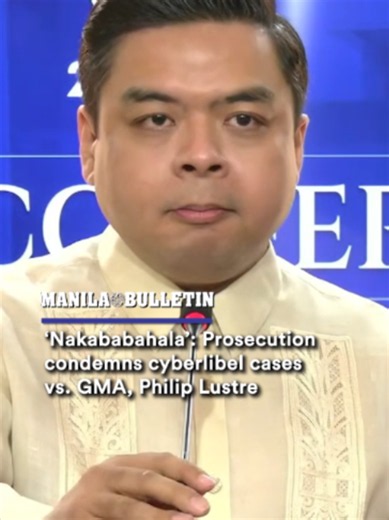 ‘ITO AY PAG-ATAKE SA PRESS FREEDOM’ House prosecution panel member Atty. Terry Ridon condemned the cyberlibel cases filed against GMA executives and personalities over an alleged misinformation report aired on 24 Oras, as well as the cyberlibel case against veteran journalist Philip Lustre. Ridon expressed support for Lustre, a known critic of former President Rodrigo Duterte, and said the cases were an attack on press freedom. He also assured those facing the cases of the prosecution panel’s su