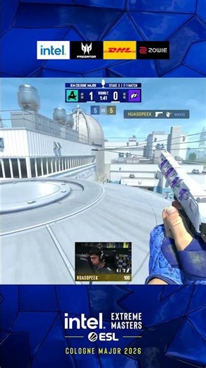 HUASOPEEK INSANE aim — double Deagle HEADSHOTS #esl #colognemajor #cs2