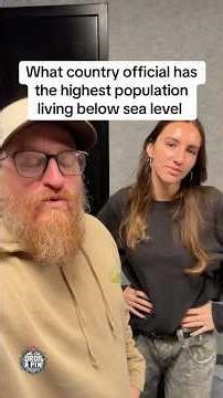 What country officially has the most people living below sea level?