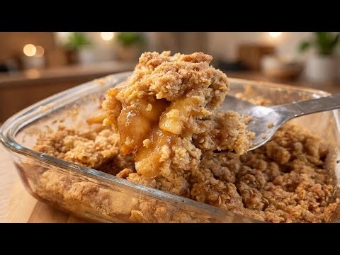 Easy Apple Crumble with Oats 💜 | Warm & Cozy Fall Baking