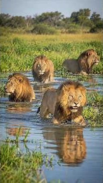 A Day in the Life of Four Powerful Lions Coalition | Travins World