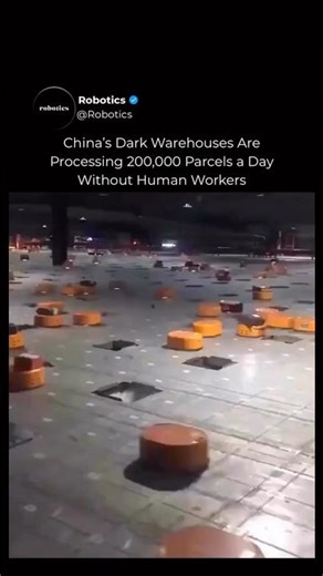 China’s Dark Warehouses w/Robots.. no humans..🥹😡😔
