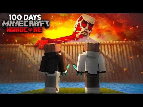 100 Days on Attack On Titan Island in Minecraft Hardcore!