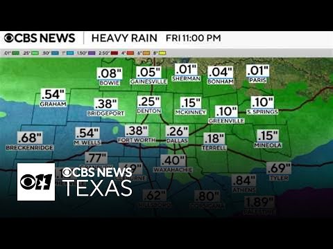 Heavy rain is expected across North Texas Thursday and Friday causing possible flooding