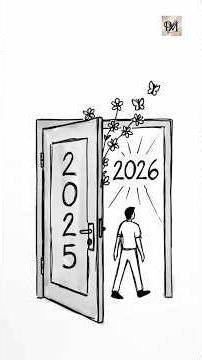 How to Draw Happy New Year 2026 ✨ Goodbye 2025 Hello 2026 Drawing