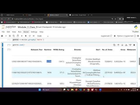 Module 3 Class 9 Pandas