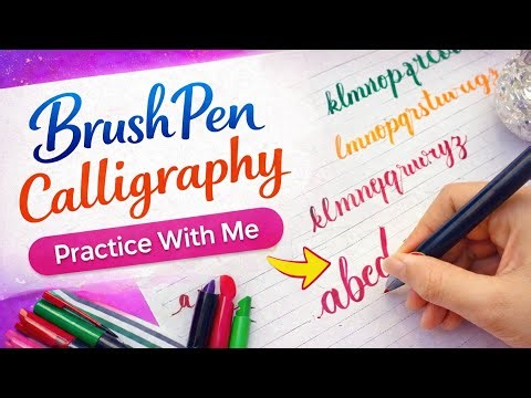 Practice With me | Calligraphy for Beginners | Easy Brush Pen Lettering | A to Z Alphabet Practice